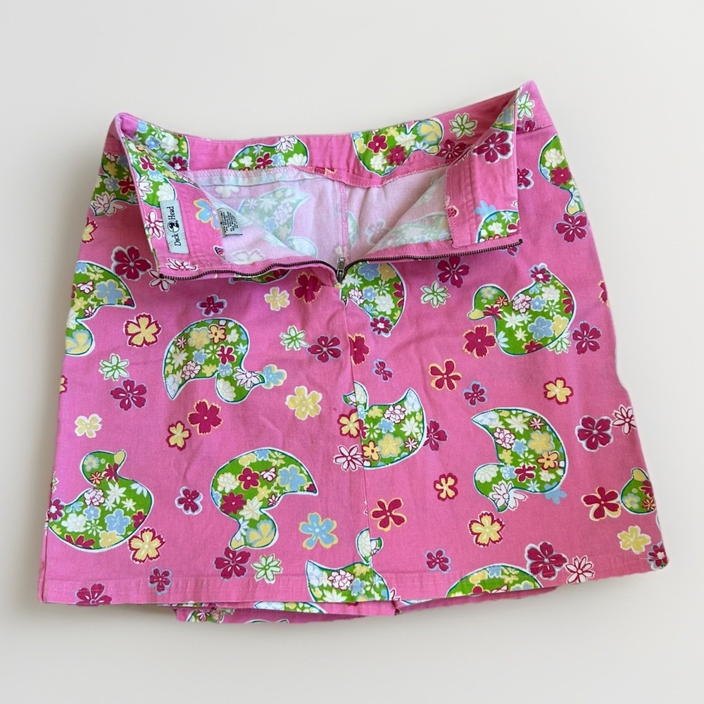 Duck Head Y2K Pink Duck Print Skort 8 Preppy Resort Golf Lilly Style Novelty - Picture 7 of 7